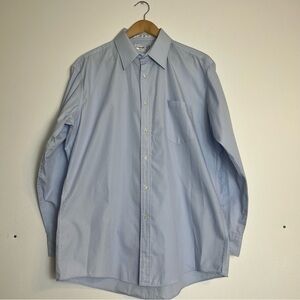 Yves Saint Lauren Blue Button Down Dress Shirt Size 16 1/2  32-33